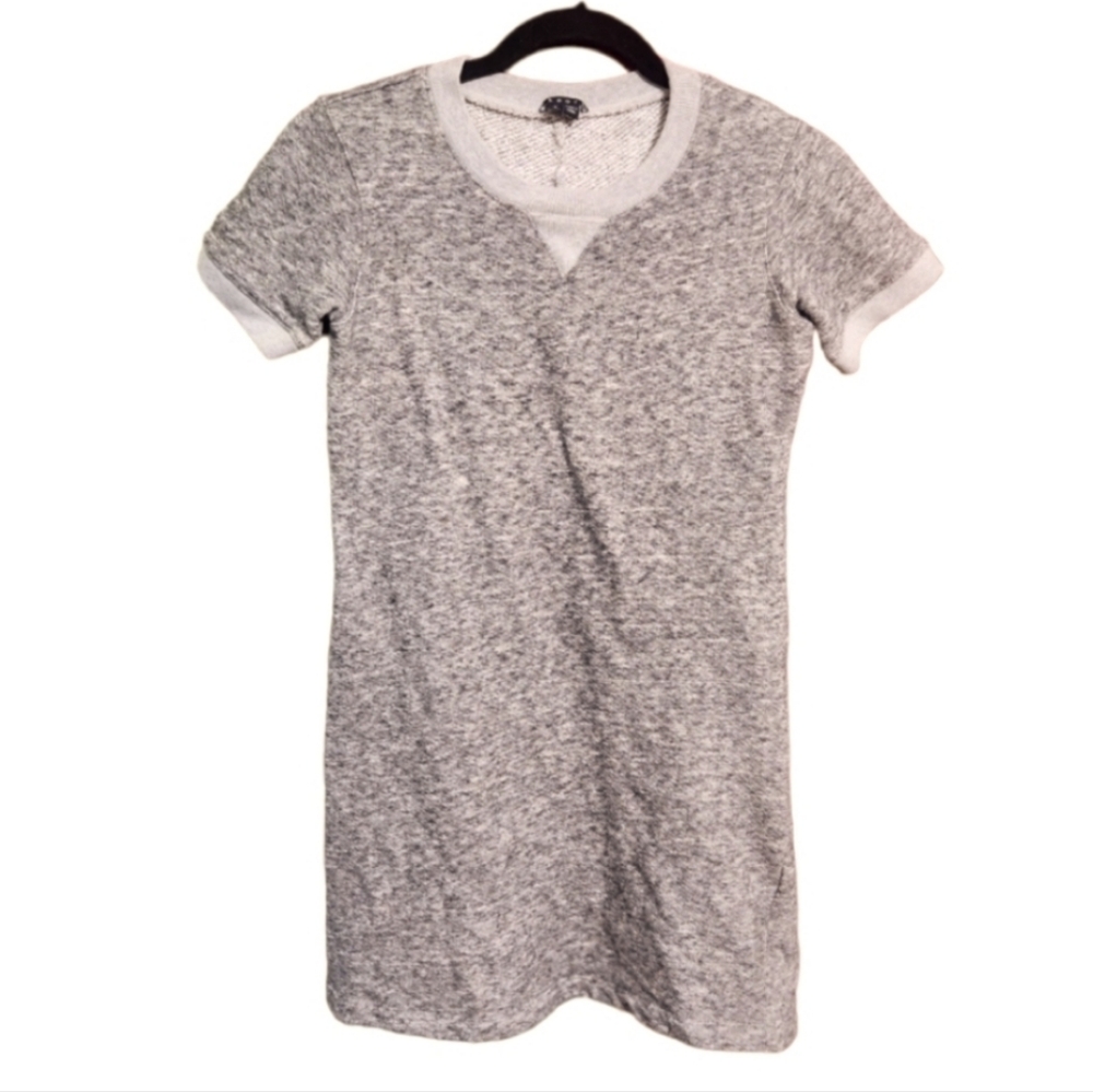 Theory Grey Silver TEJU R Scoop Neck Sweater Dress Petite || TP - Picture 3 of 4
